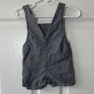 Wrangler Navy Stripe Short Overalls